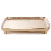 Homla - Decoratieve schaal - Goudkleurig - 22x22x3 cm