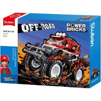 Sluban PowerBricks Bigfoot Pullbackaandrijving Off-Road Go bouwspeelgoed – Constructiespeelgoed voertuig modelbouw – bouwdoos met 261 bouwstenen – M38-B1159 – vanaf 6 jaar