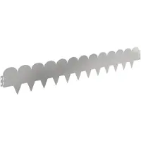 vidaXL Grasziering, 50 stuks, 103 x 15 cm, staal, zilver