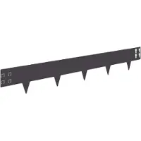 vidaXL Gazonrand 20 st 100 x 15 cm Staal Zwart