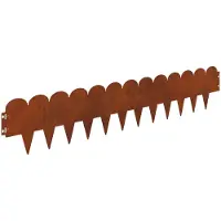 vidaXL Grasmaaiersiering, 30 stuks, 103 x 20 cm, staal, roestkleurig