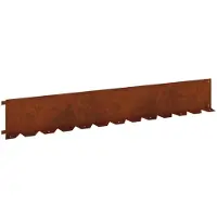 vidaXL Gazonrand 30 st 102 x 15 x 4 cm Staal Roestig