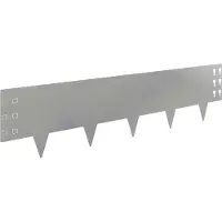 vidaXL Gazonrand 10 st 100 x 25 cm Staal Zilverkleurig