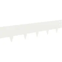 vidaXL Gazonrand 30 st 100 x 20 cm Staal Wit