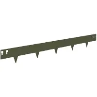 vidaXL Gazonrand 50 st 100 x 12 cm Staal Olijfgroen