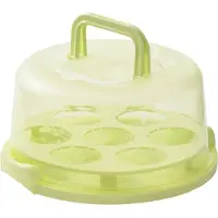 Typecat Taartdoos Cupcakehouder met deksel Transparante draaggrepen, B
