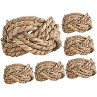 Jojomino 8 Stuks Handgemaakte Geweven Servetringen Decoratieve Houders voor Eettafel, Feest, Bruiloft, Vakantie, Evenement, Tafeldecoratie, Rustiek