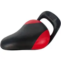 Tlily Fietszitje voor Kinderen, PU-Fietsstoeltje met Fietszadelhandgreep, Fietskinderzitje Achter met Leuning, Zwart en Rood