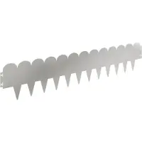 vidaXL Gazonrand 30 st 103 x 20 cm Staal Zilverkleurig