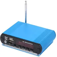 Zandona DC12V MP3-Decoderkaart, Draadloze MP3-Speler, -Autodecoder met Opnamefunctie, Ondersteuning voor FM/MMC, OTC, Blauw