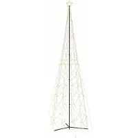 vidaXL Kerstkegelboom warmwit 3000 LED's 230x800 cm