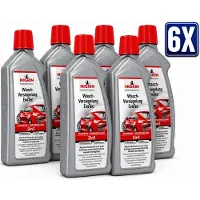 Nigrin Performance Washcoat 1 Liter Auto Bescherming na Wassen - Set van 6 Flessen (6 L Totaal) - Voordeelverpakking Auto Schoonmaakmiddel