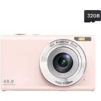 INF Digitale camera 48MP 2,7K FHD 16x digitale zoom, webcam, autofocus zwart