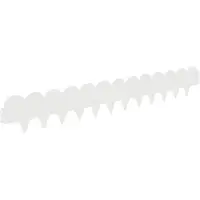 vidaXL Gazonrand 10 st 103 x 15 cm Staal Wit