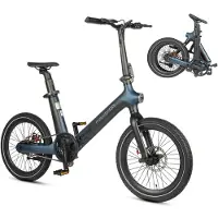 Maxtron Smart30 Elektrische Fiets – 20 Inch Opvouwbare E-bike – 36V 9.6Ah Accu – Actieradius tot 60 km – Schijfremmen – Stadsfiets –Inclusief gratis cijferslot –Blauw