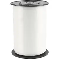 Ballonnenkoning only Lint 250 Meter 10 mm breed Polyester Wit polyband.
