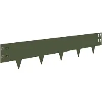 vidaXL Gazonrand 10 st 100 x 20 cm Staal Olijfgroen