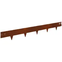 vidaXL Gazonrand 30 st 100 x 12 cm Staal Roestig