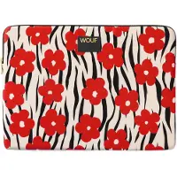 Wouf Laptoptas 'Daily' sand / rood / zwart