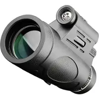 Tlily 12x50 Monoculair BAK4 Prism Draagbare HD Monoculaire Telescoop Verlichte Telescoop voor Vogelspotten Wandelen Monoculair, Standaard
