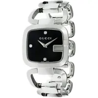 Gucci YA125406 G-Timeless Diamonds Zwart Dameshorloge