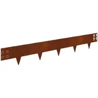 vidaXL Gazonrand 30 st 100 x 15 cm Staal Roestig