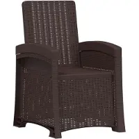vidaXL Tuinstoel, fauteuil, bruin, rotanlook, PP