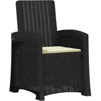 vidaXL Tuinstoel, fauteuil, rotanlook, antraciet en crème, PP