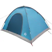 vidaXL Kamperen tent 4-persoons Blauw 185T Polyester met PU-coating