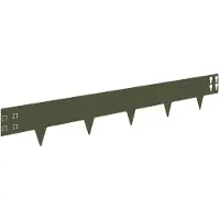 vidaXL Gazonrand 30 st 100 x 15 cm Staal Olijfgroen
