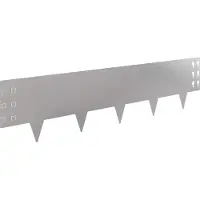 vidaXL Gazonrand 20 st 100 x 25 cm Staal Zilverkleurig
