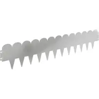 vidaXL Gazonrand 10 st 103 x 20 cm Staal Zilverkleurig