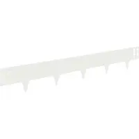 vidaXL Gazonrand 10 st 100 x 15 cm Staal Wit