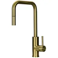 Pure.Sink Keukenmengkraan goud, uittrekbaar, model PLXSQUA-60,