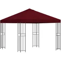 vidaXL Prieel 3 x 3 m Bordeauxrood Polyester en Staal 190 gsm