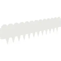 vidaXL Gazonrand 10 st 103 x 25 cm Staal Wit
