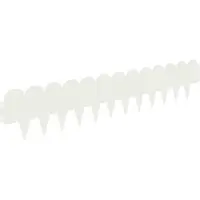 vidaXL Grasmaaiersiering, 10 stuks, 103 x 20 cm, staal, wit
