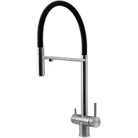 Pure.Sink Keukenmengkraan, 3-weg, roestvrij staal, met flexibele uitloop, model PS8110-02