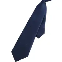 We fashion stropdas met textuur marineblauw Jongens Polyester Effen - maat M