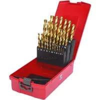 Ks Tools 3304623 330.4623 HSS TiN-punt Metaal-spiraalboorset 1 mm, 1.5 mm, 2 mm, 2.5 mm, 3 mm, 3.5 mm, 4 mm, 4.5 mm, 5 mm, 5.5 mm, 6 mm, 6.5 mm, 7 mm, 7.5 mm,