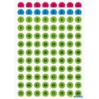 Herma Getallen 8 mm 1-160 papier op kleur gesorteerd zwart 6 vellen - 10 stuks