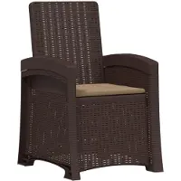 vidaXL Ligstoel Rieten Look Bruin en Taupe PP