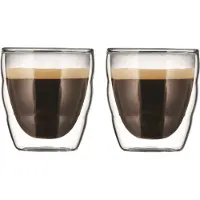 Bodum PILATUS, 2 glazen, dubbelwandig, 0,08 liter, transparant