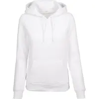 Build Your Brand Ladies Organic Hoody White - Build Your Brand BY139 - Maat XS