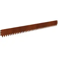 vidaXL Gazonrand 20 st 103 x 10 cm Staal Roestig