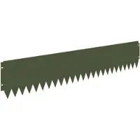 vidaXL Gazonrand 10 st 103 x 20 cm Staal Olijfgroen