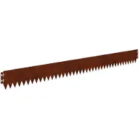 vidaXL Gazonrand 50 st 103 x 10 cm Staal Roestig