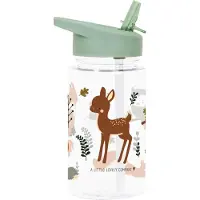 A Little Lovely Company Trinkflasche m. Strohhalme - 450 ml - Fo - - One Size - Trinkflaschen