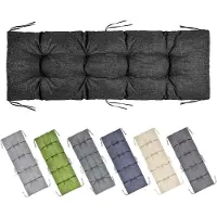 Garronda Bankkussen 160x50 cm – 10 cm dik – Waterafstotend & UV-bestendig – met Banden – Zwart GD-AM-Bono