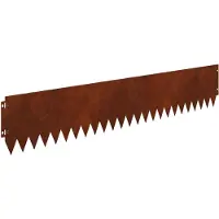 vidaXL Gazonrand 20 st 103 x 20 cm Staal Roestig